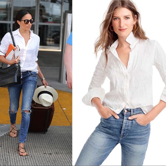 | jcrew stone dip-dye ombré baird mcnutt irish linen shirt | - Picture 4 of 4